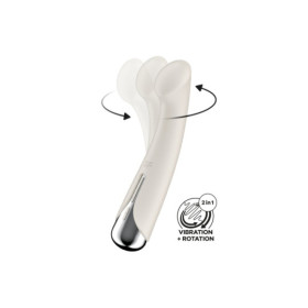 Vibromasseur point G tête rotative blanc USB Spinning g-spot 1 Satisfyer 